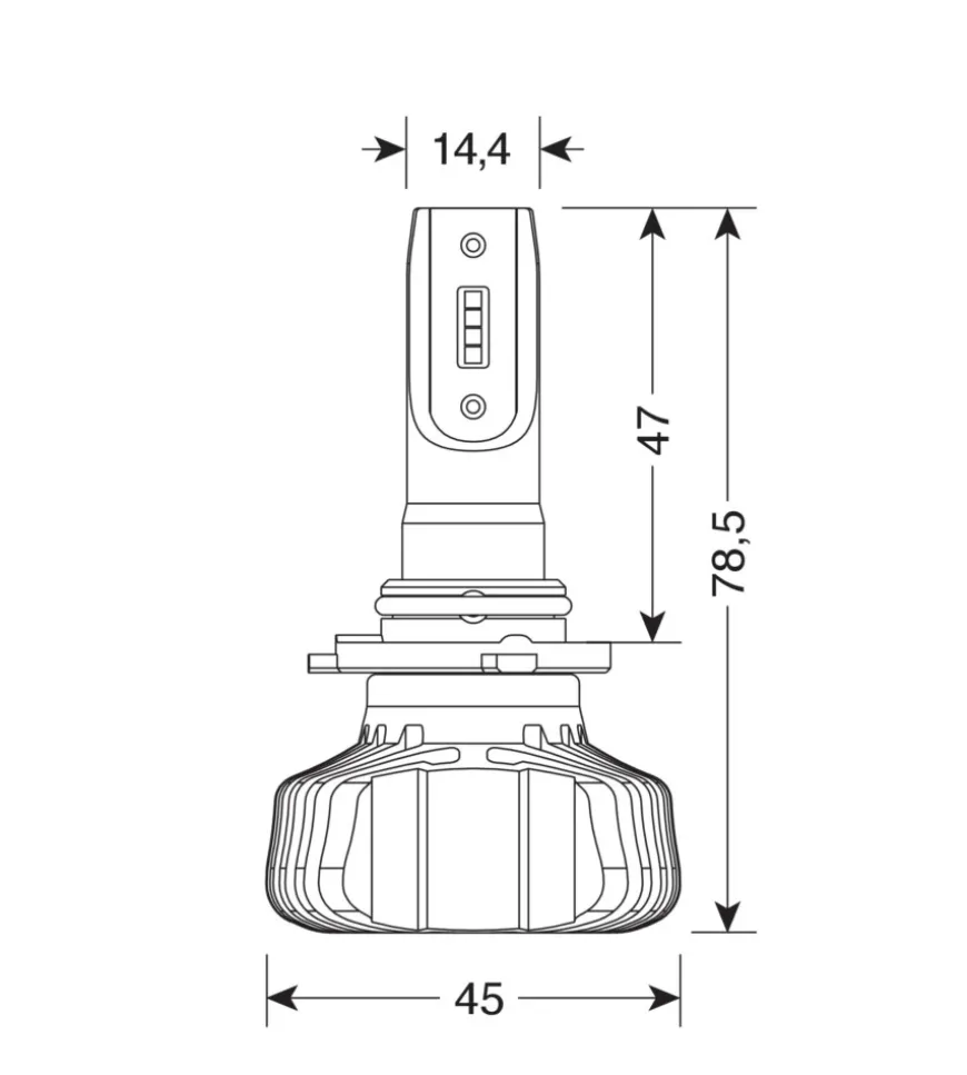 Lampade led per auto 9-32v halo led serie 5 blaster - (h10-hb3 9005) - 20w - p20d - 2 pz - scatola 57794