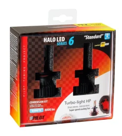 Lampade led per auto 9-32v halo led serie 6 standard - (h7) - 30w - px26d - 2 pz - scatola 57785