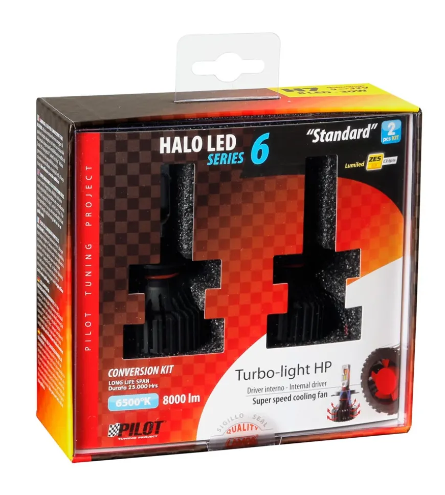 Lampade led per auto 9-32v halo led serie 6 standard - (h7) - 30w - px26d - 2 pz - scatola 57785