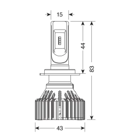 Lampade led per auto 9-32v halo led serie 6 standard - (h7) - 30w - px26d - 2 pz  - scatola  57785