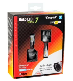 Lampade led per auto 9-32v halo led serie 7 compact - (h10-hb3 9005) - 36w - p20d - 2 pz - scatola 57780