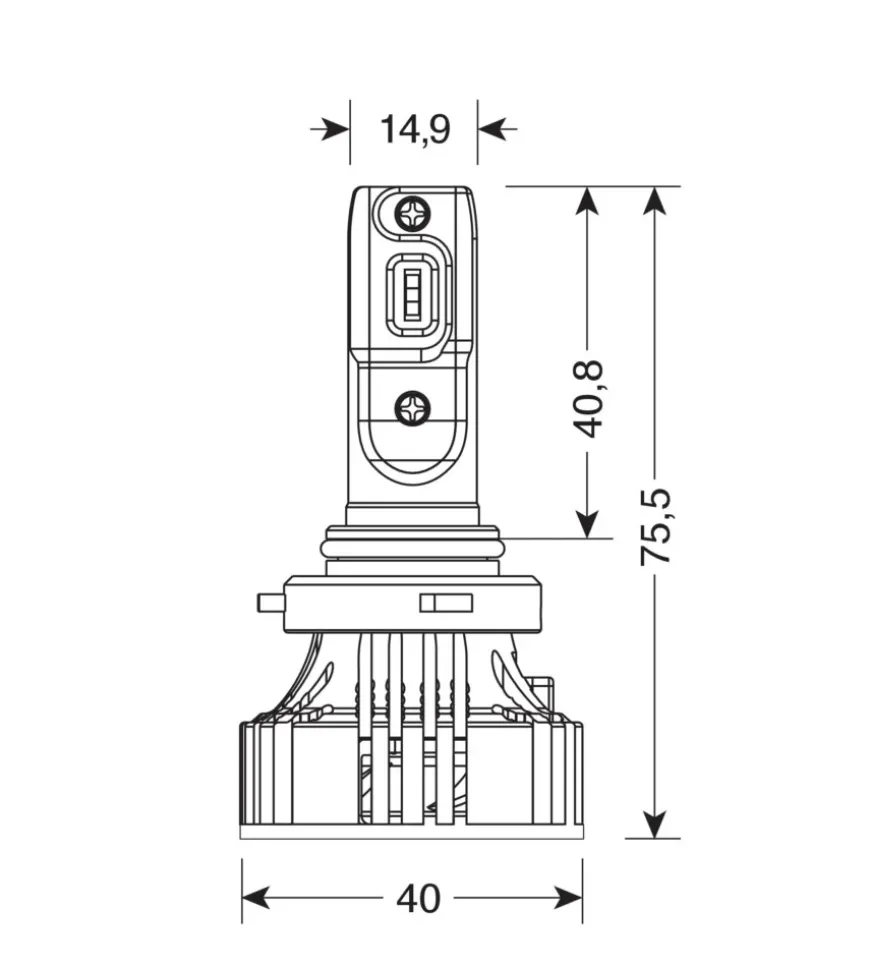 Lampade led per auto 9-32v halo led serie 7 compact - (h10-hb3 9005) - 36w - p20d - 2 pz - scatola 57780