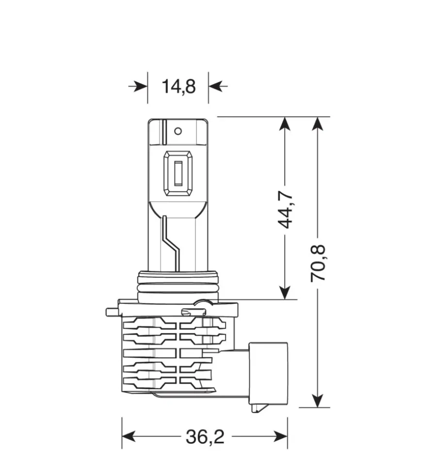 Lampade led per auto 9-32v halo led serie 10 halo killer - (h10-hb3 9005) - 20w - p20d - 2 pz - scatola 57733