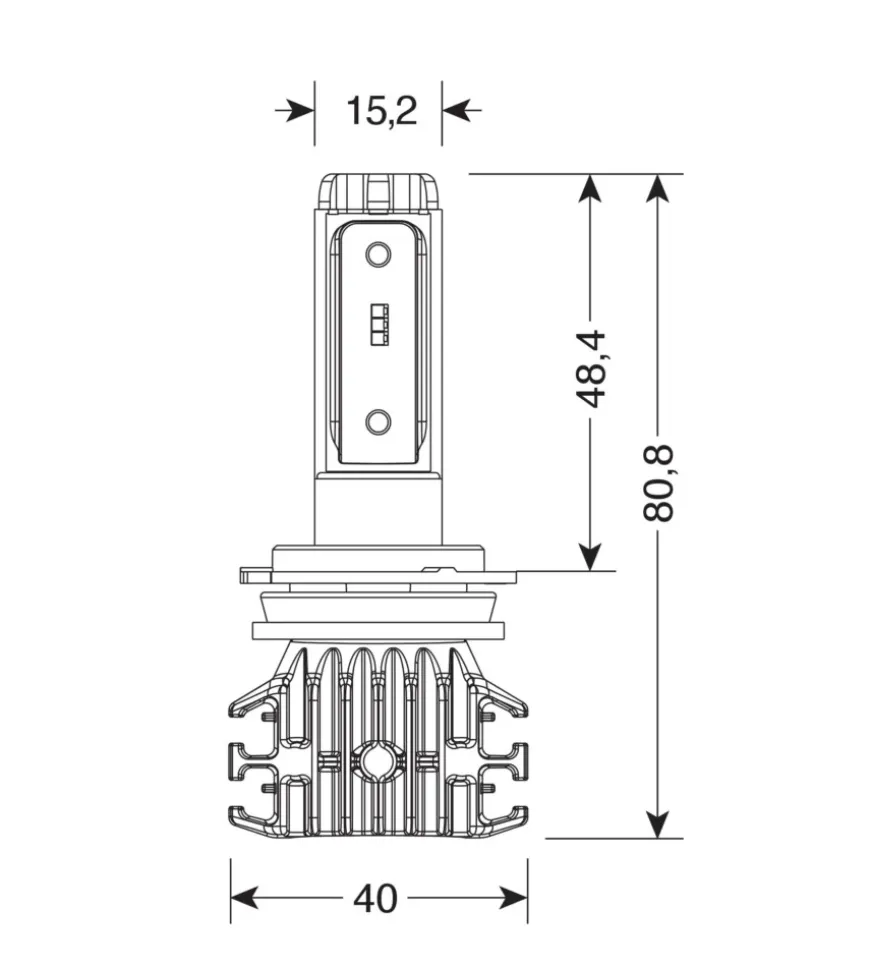 Lampade led per moto 9-32v halo led pro-bike 1 - (h7) - 25w - px26d - 1 pz - scatola 57757