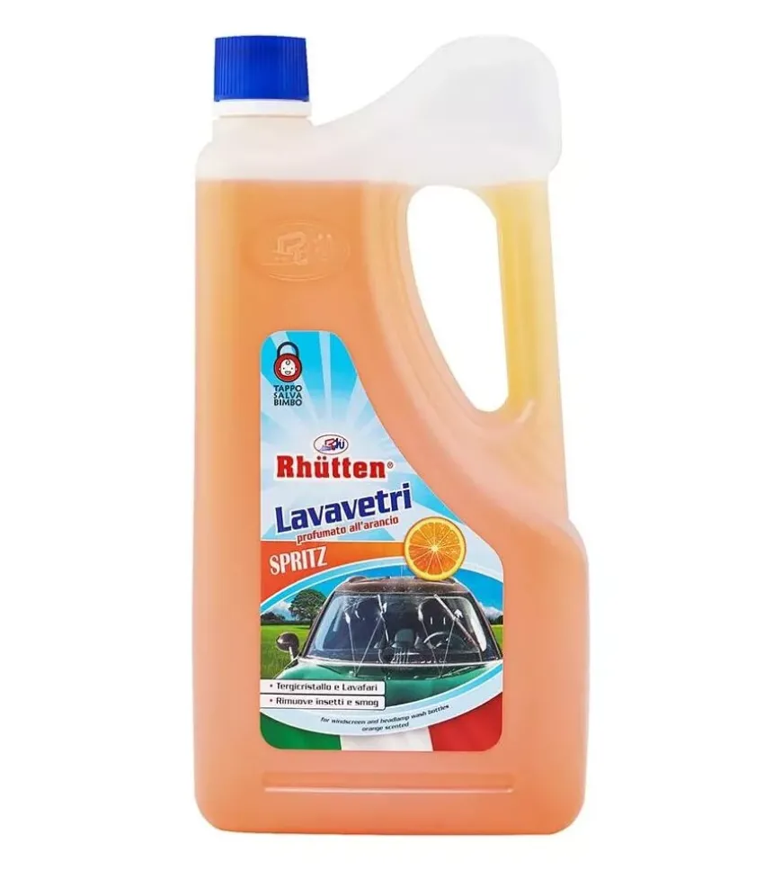Liquido lavavetri per vaschette tergicristallo e lavafari con profumazione agrumata allo spritz 2 l