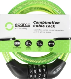 Lucchetto morbido per bici sparco giallo con combinazione