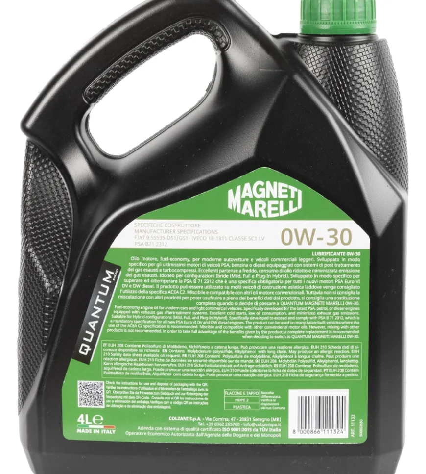 Magneti marelli lubrificante auto sintetico olio motore 0w-30 4lt