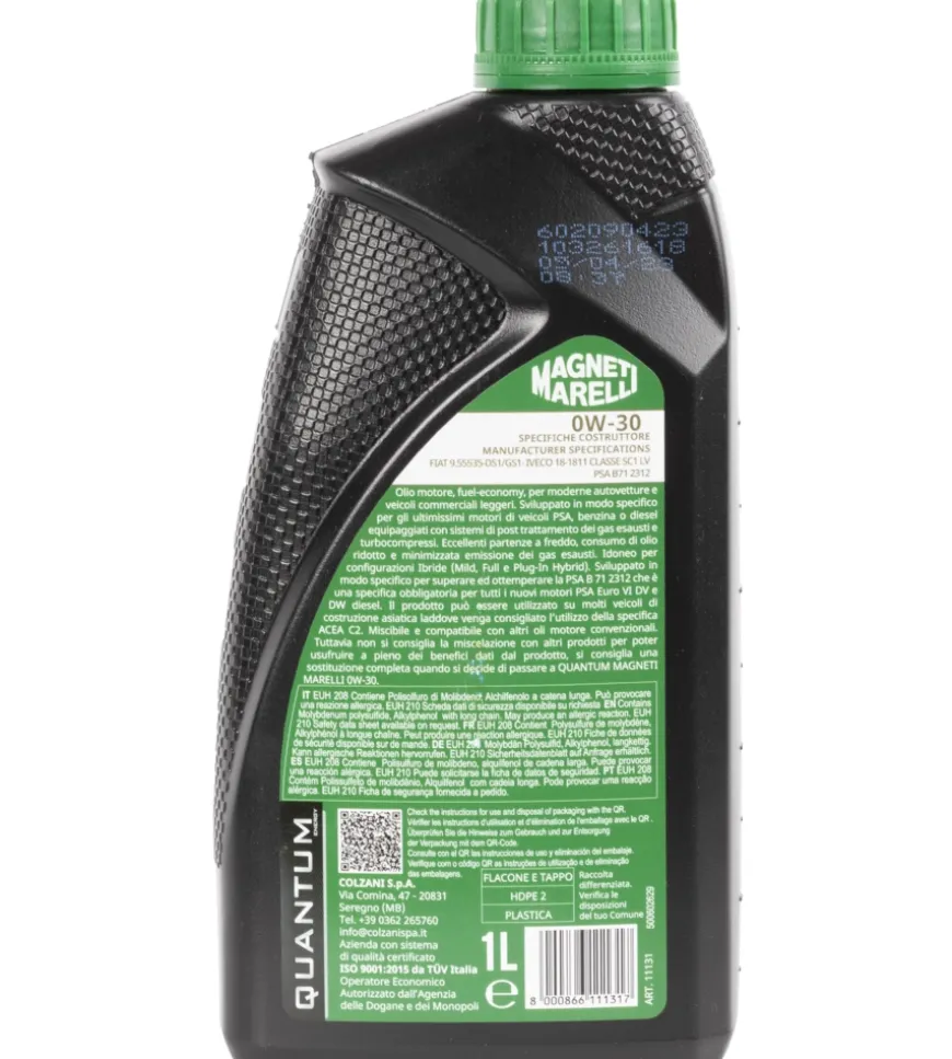 Magneti marelli lubrificante auto sintetico olio motore 0w-30 1lt