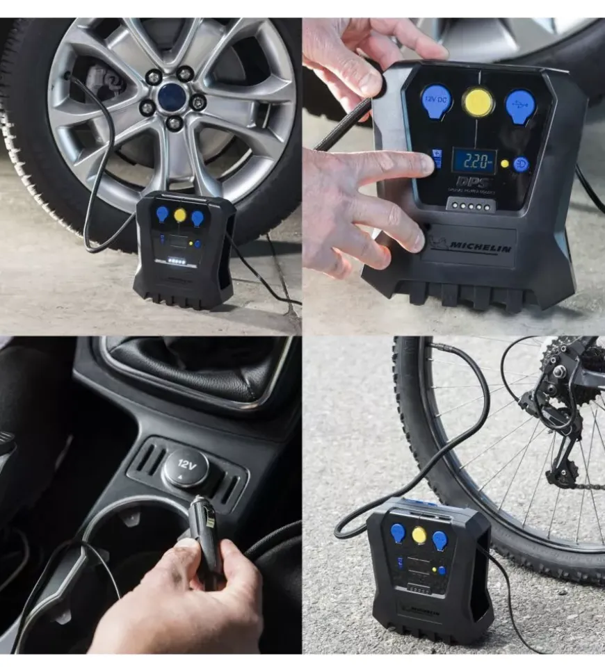 Mini compressore digitale 12v 7 bar michelin