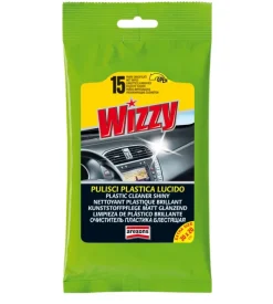 Panni umidificati pulisci plastica lucido arexons "wizzy" 15 pz