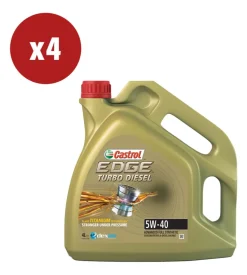 4 pezzi olio castrol edge td 5w-40 q3 titanium 4l