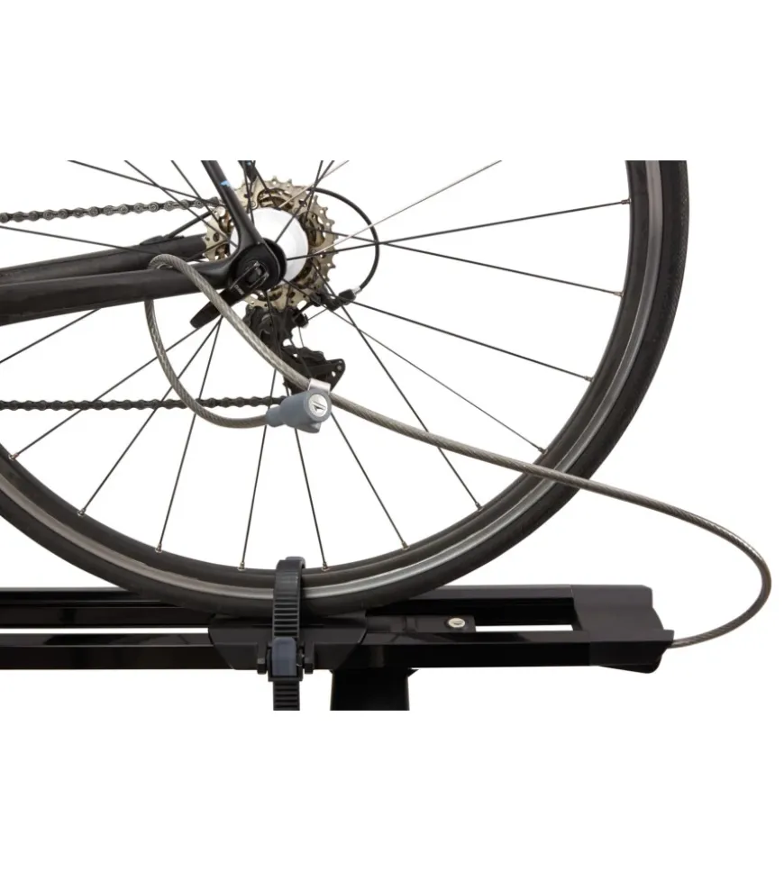 Porta bicicletta da tetto "highroad" con fissaggio ruota anteriore colore nero y8002124