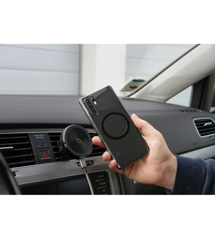 Porta telefono magnetico lampa "mag wireless airvent" per bocchetta d'aerazione con ricarica wireless - 91802