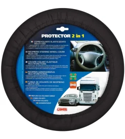 Protector 2 in 1, coprivolante elasticizzato in poliestere - nero  33146