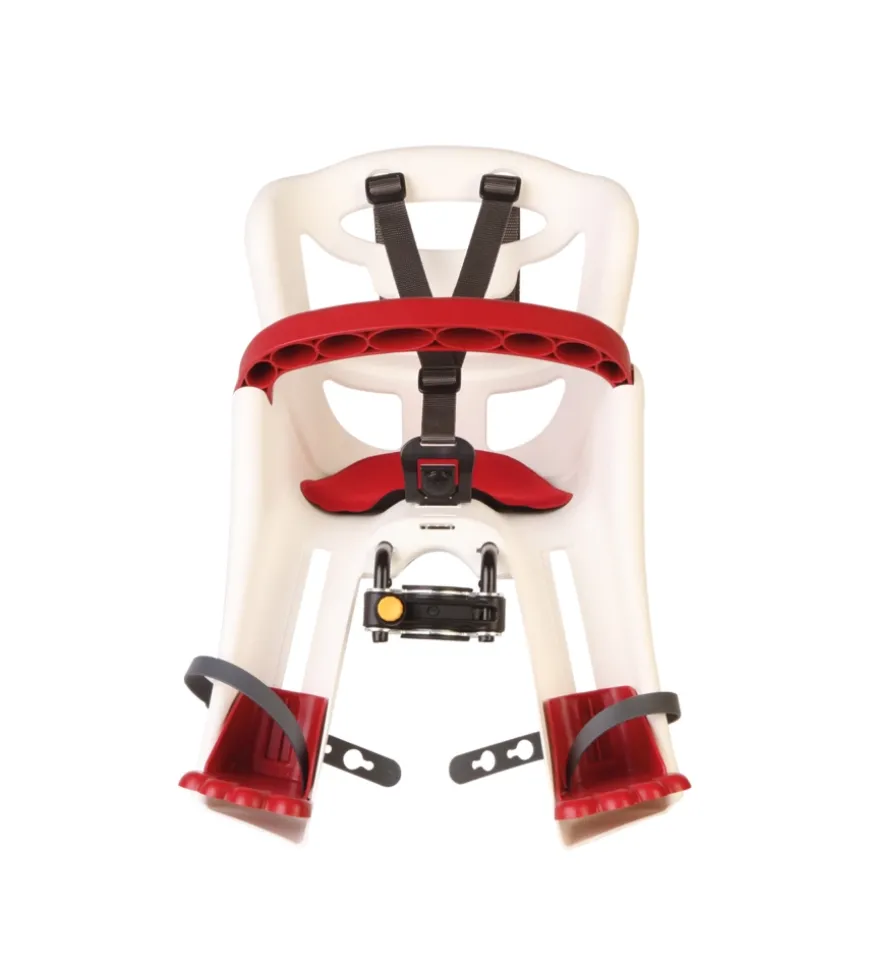 Seggiolino anteriore bici bellelli "tatoo plus" bianco/rosso