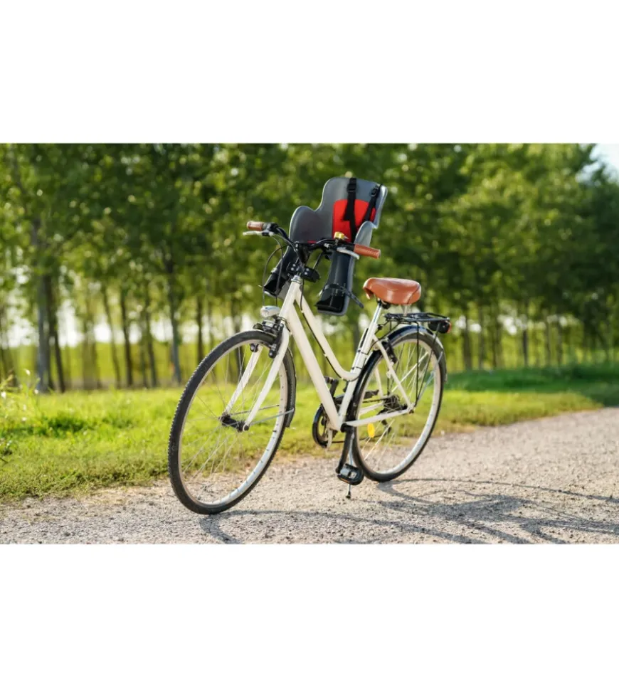 Seggiolino anteriore per bicicletta lampa "ginny" con attacco al manubrio colori assortiti portata massima 15 kg