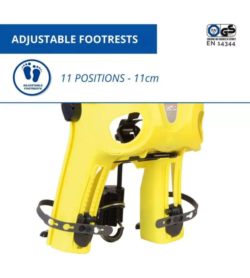 Seggiolino anteriore per bicletta bellelli "freccia" hi viz, portata massima 15 kg