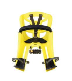 Seggiolino per bici anteriore bellelli "tatoo plus" giallo, portata massima 15 kg