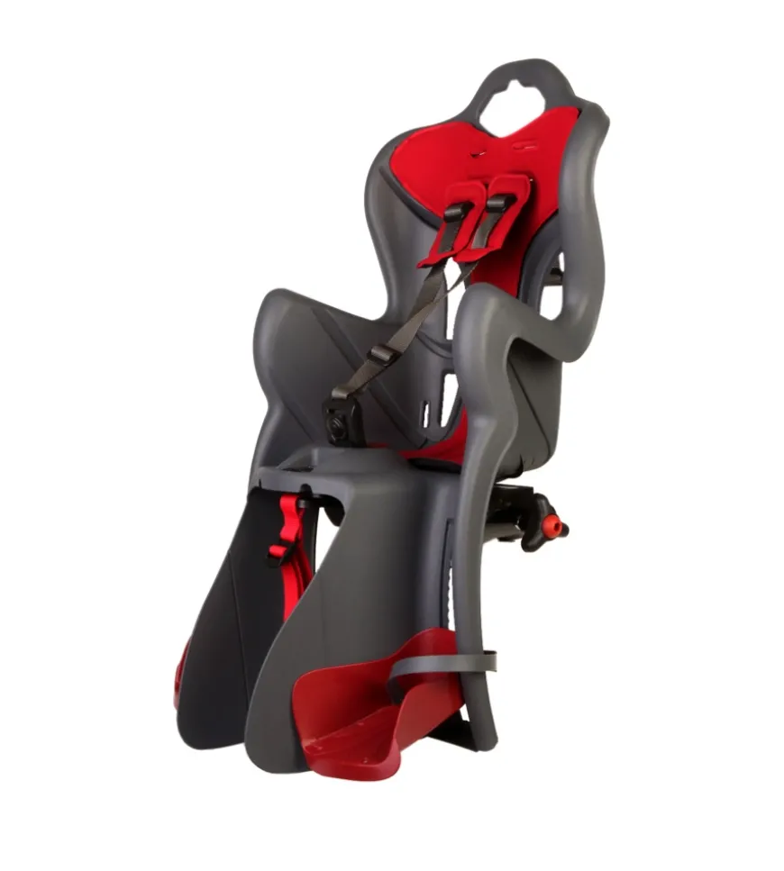 Seggiolino per bici posteriore bellelli "b-one" attacco al portapacchi grigio scuro, portata massima 22 kg