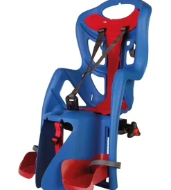 Seggiolino posteriore blu per bicicletta per bambini, max. 22 kg, da 3 a 8 anni - si fissa al portapacchi