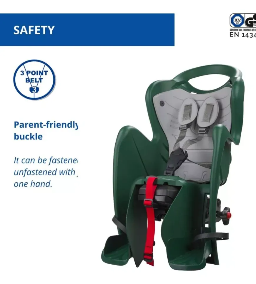 Seggiolino posteriore per bicicletta bellelli "mr fox " luxe easy dream forest , portata massima 22 kg