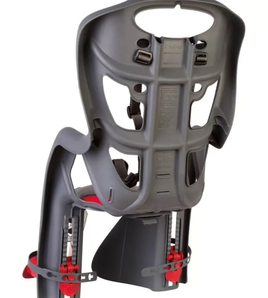 Seggiolino posteriore per bicicletta bellelli "pepe" dark grey, portata massima 22 kg