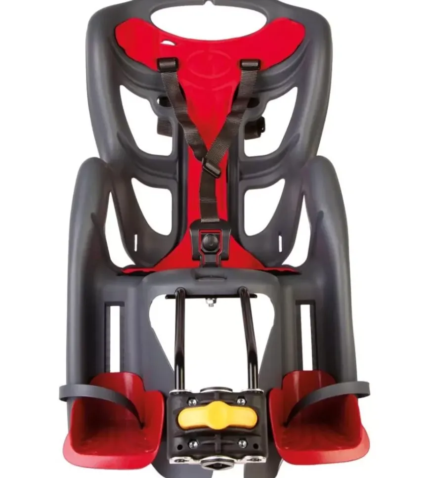 Seggiolino posteriore per bicicletta bellelli "pepe" dark grey, portata massima 22 kg