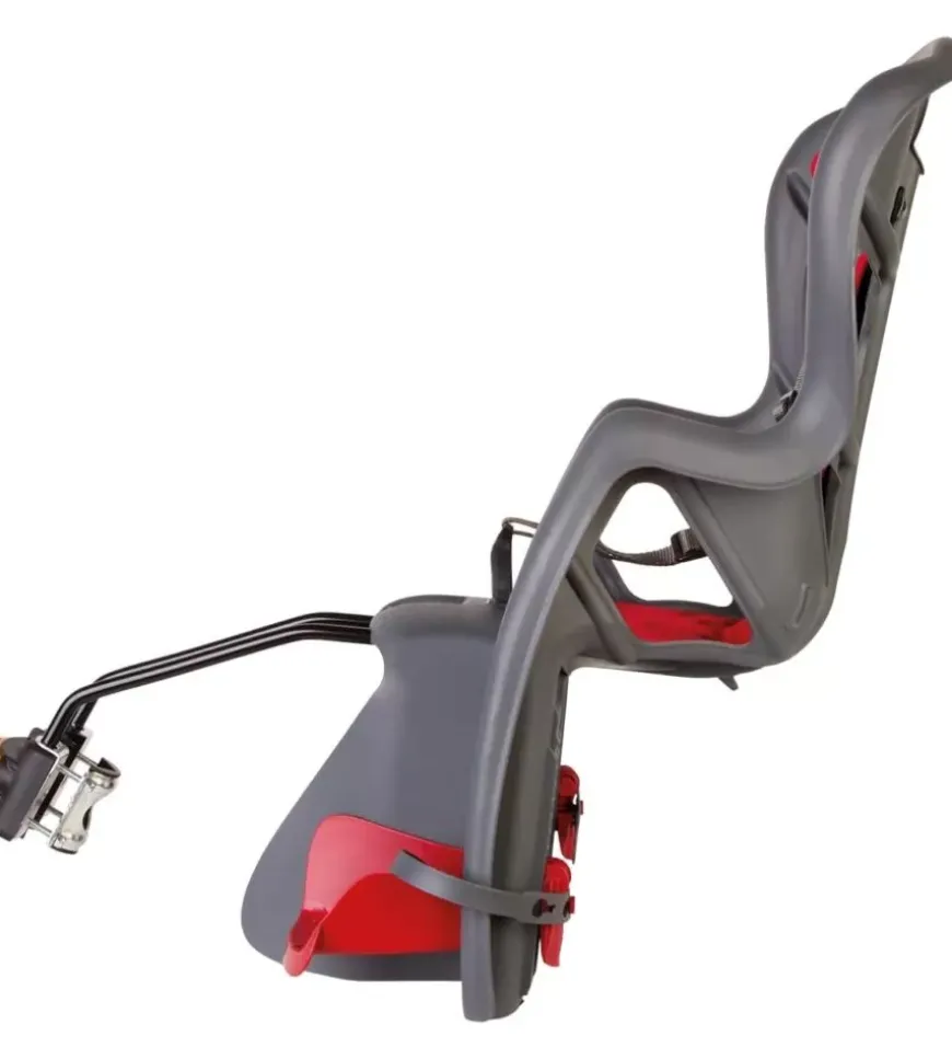 Seggiolino posteriore per bicicletta bellelli "pepe" dark grey, portata massima 22 kg