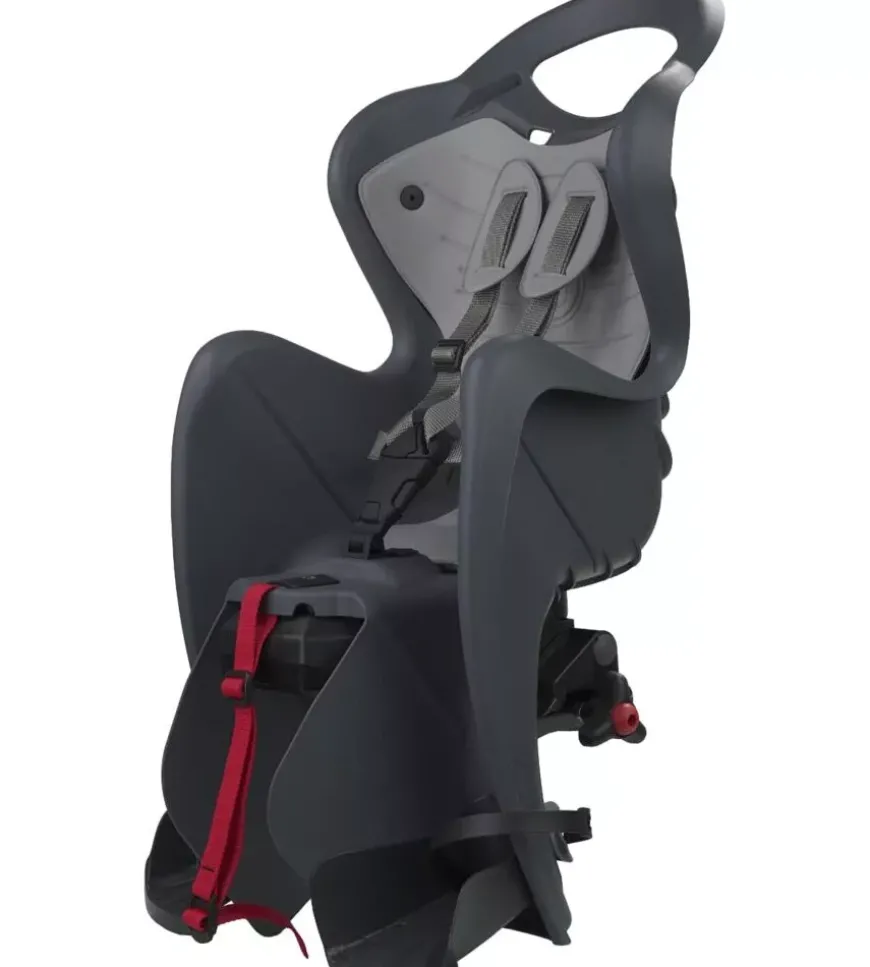 Seggiolino posteriore per bicicletta bellelli "mr fox" dark grey, portata massima 22 kg