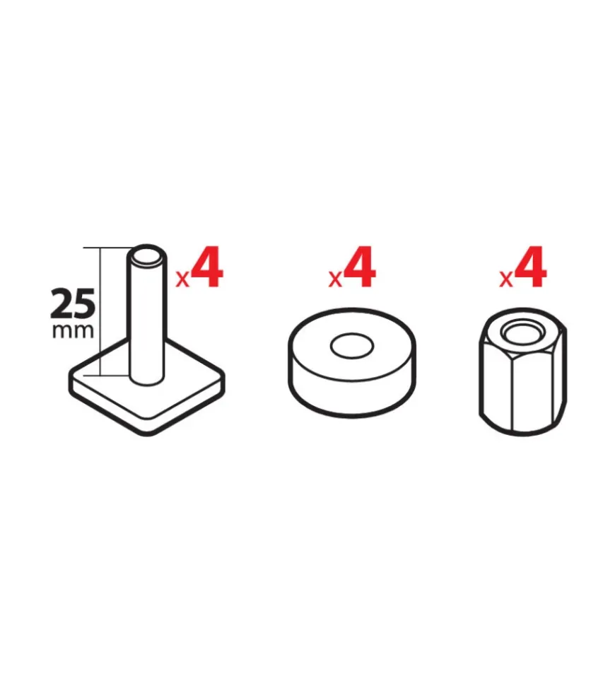 Set adattatori porta sci pro-slider (n40000) per barre whispbar n99971