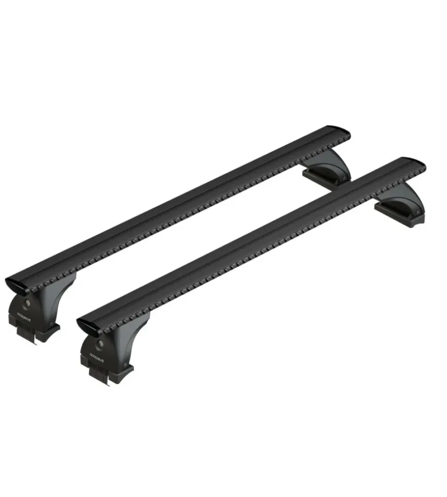 Set completo barre portatutto "evos 008 silenzio black m" in alluminio - nk008ebm