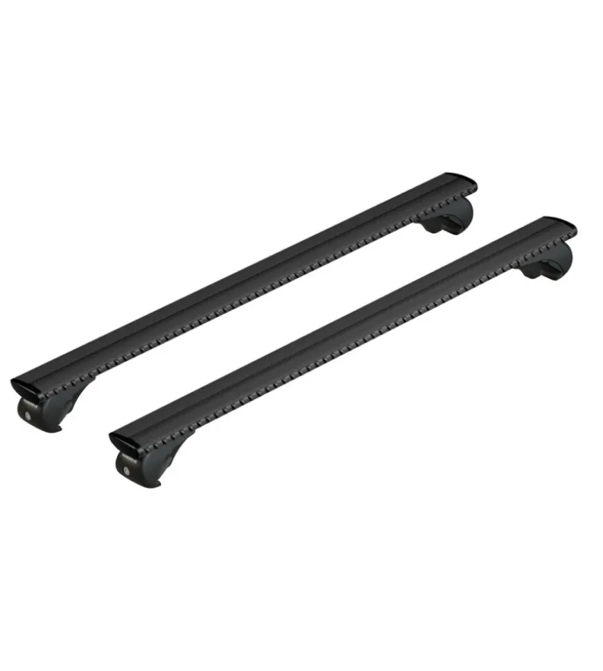 Set completo barre portatutto "evos silenzio black rail" in alluminio m 120 cm - n15090