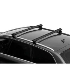 Set completo barre portatutto "evos silenzio black in-rail" in alluminio m 120 cm - n15100