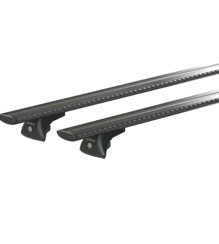 Set completo barre portatutto "evos silenzio black in-rail" in alluminio s 108 cm - n15101