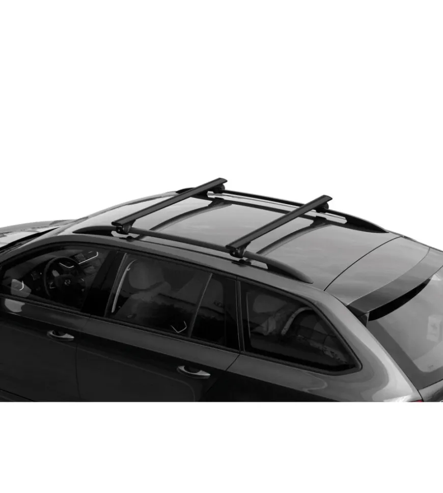 Set completo barre portatutto "evos silenzio black rail" in alluminio l 128 cm - n15091