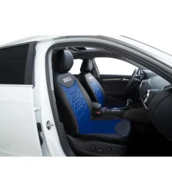 Set completo coprisedili auto universali sparco nero/blu a nido d'ape - spc1016