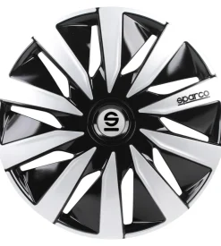 Set 4 copricerchi 14" pollici copriruota auto lazio spc1491bksv nero argento
