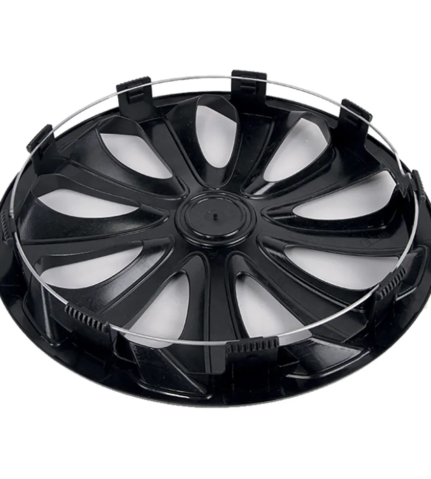 Set 4 copricerchi 14" pollici copriruota auto lazio spc1473svbk argento nero