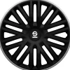 Set 4 copricerchi 14" pollici copriruota auto bergamo spc1485bkgr nero grigio