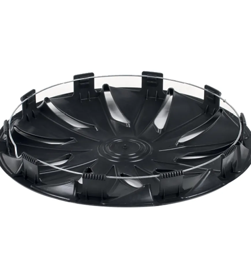 Set 4 copricerchi 15" pollici copriruota auto lazio spc1591bksv nero argento
