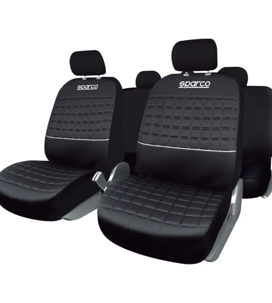 Set coprisedili universali auto sparco "spc1042" nero/argento