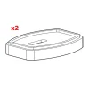 Set 2 distanziali per tamponi kit attacchi kargo - h = 13 mm  n99985