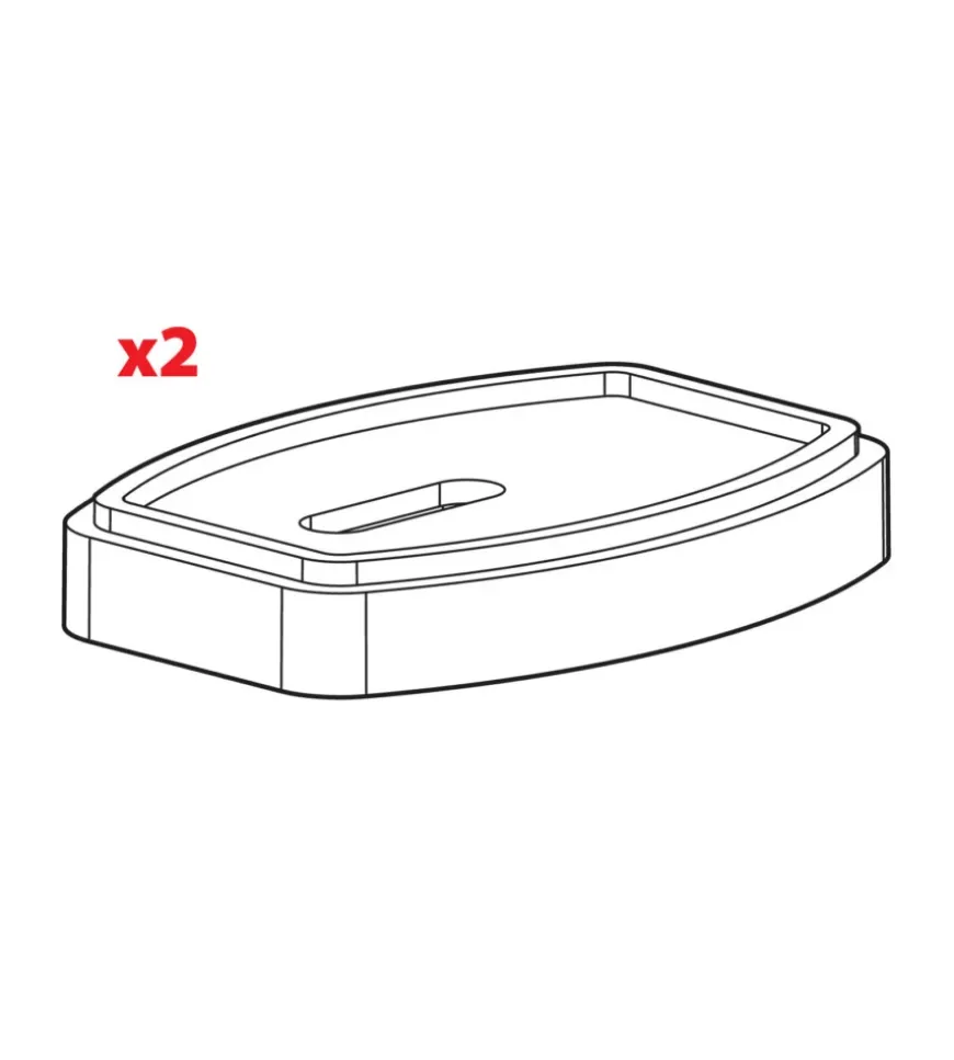 Set 2 distanziali per tamponi kit attacchi kargo - h = 13 mm n99985