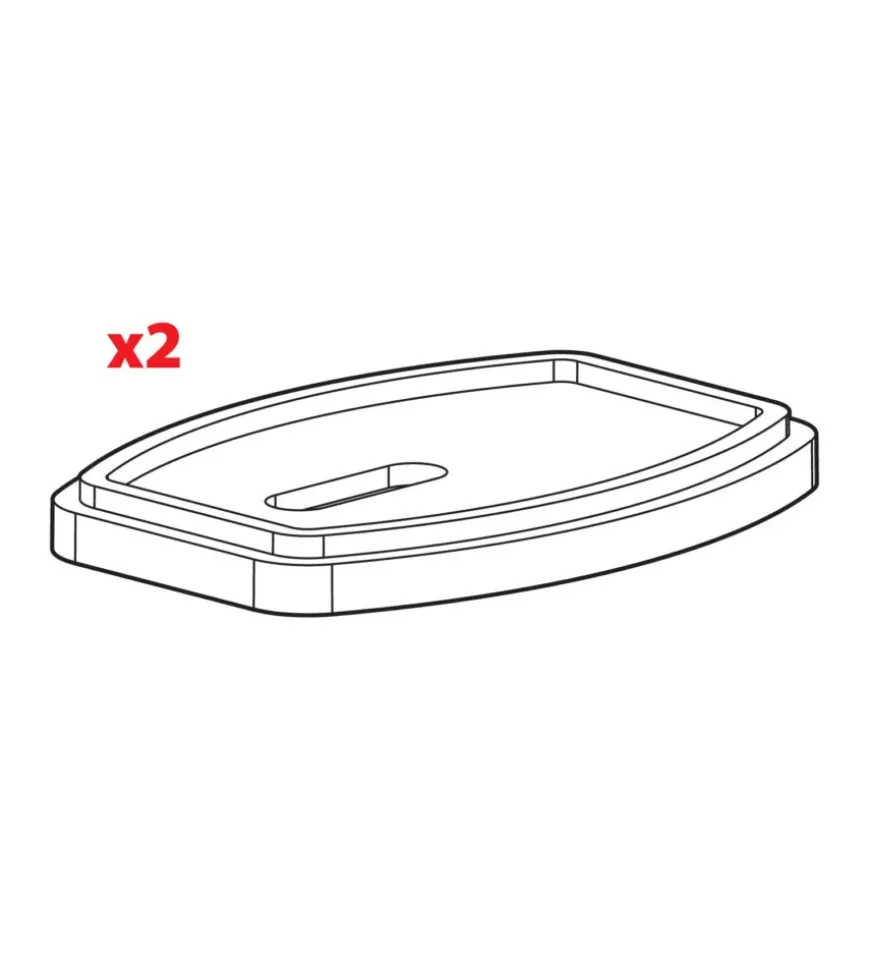 Set 2 distanziali per tamponi kit attacchi kargo - h = 7 mm n99989