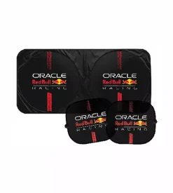 Set parasole e tendine redbull "powerbar" nero e rosso