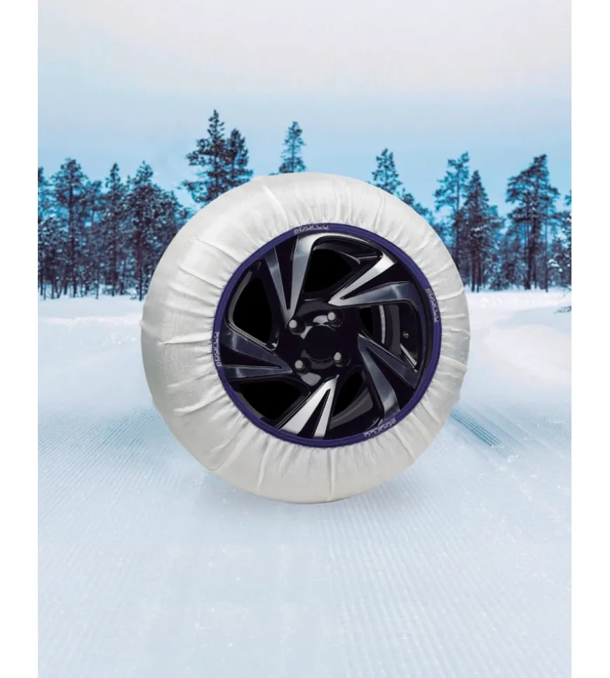 Set 2 pezzi calze da neve sparco in tessuto bianco silenziose, tg l - spt60