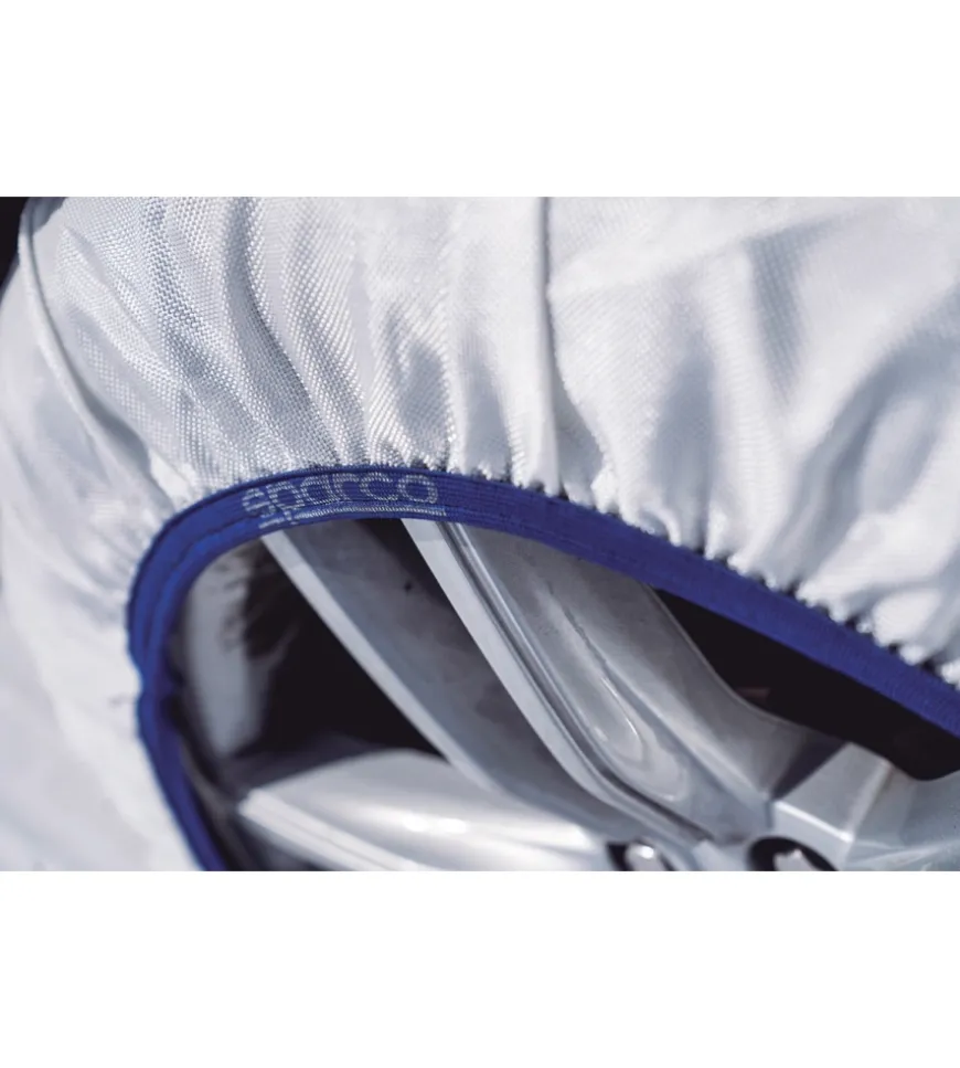 Set 2 pezzi calze da neve sparco in tessuto bianco silenziose, tg xl- spt60