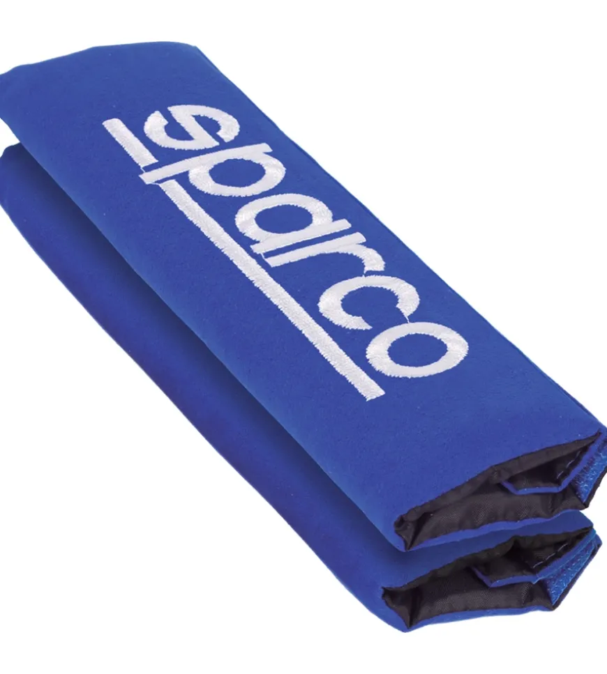 Set 2 pezzi di cuscinetti passacintura universali per auto sparco "spc1204" blu