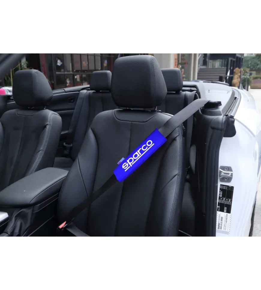 Set 2 pezzi di cuscinetti passacintura universali per auto sparco "spc1204" blu