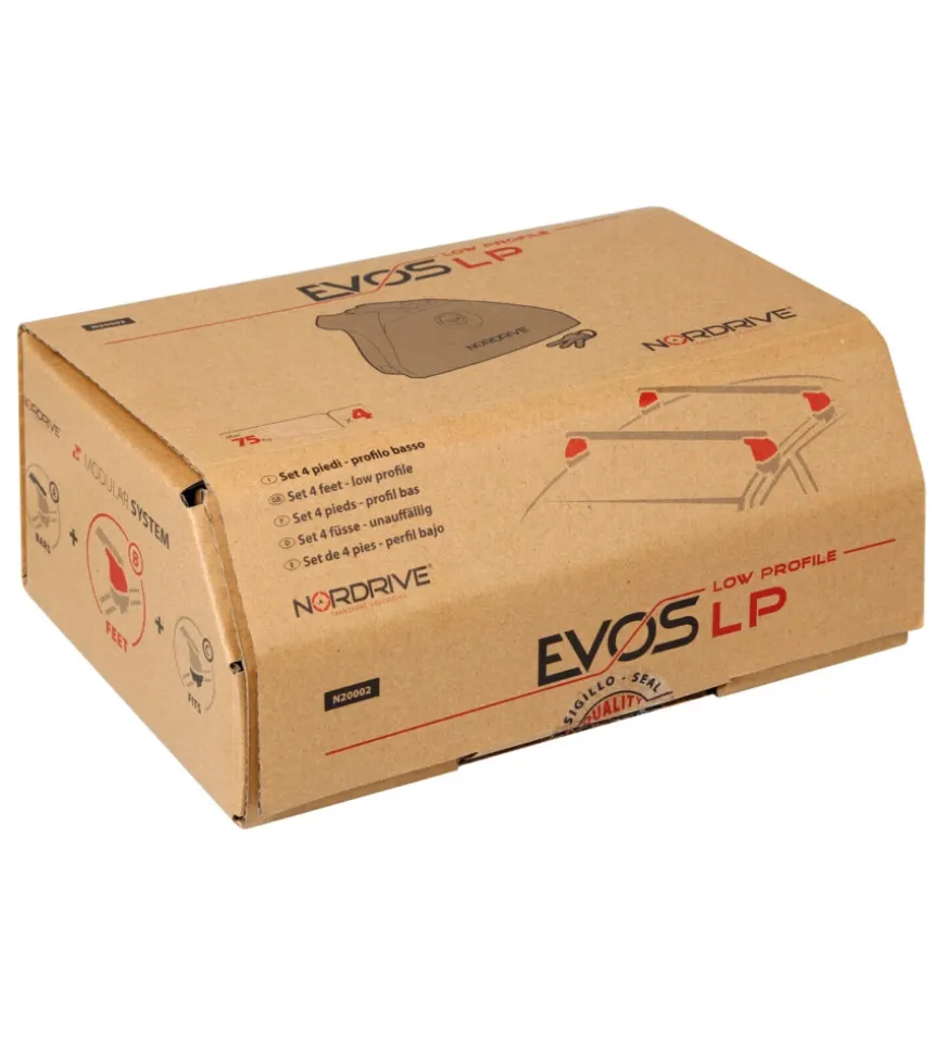 Set 4 piedi a profilo basso per vetture con tetto standard n20002